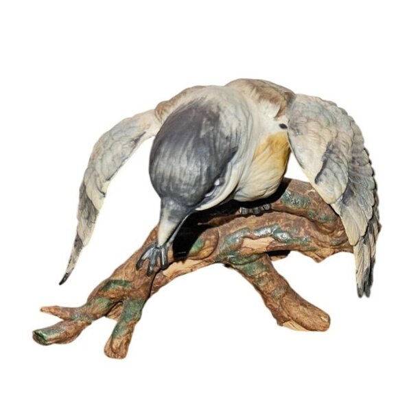 Vintage Antique Hachiro Goto Original Porcelain Chickadee Bird Figurine Japan 5" - Picture 2 of 10